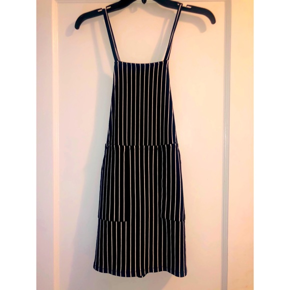 Bershka Dresses | Bershka Blue and White Striped Jumper Dress Small | Color: Blue/White | Size: S | Lmsp68's Closet